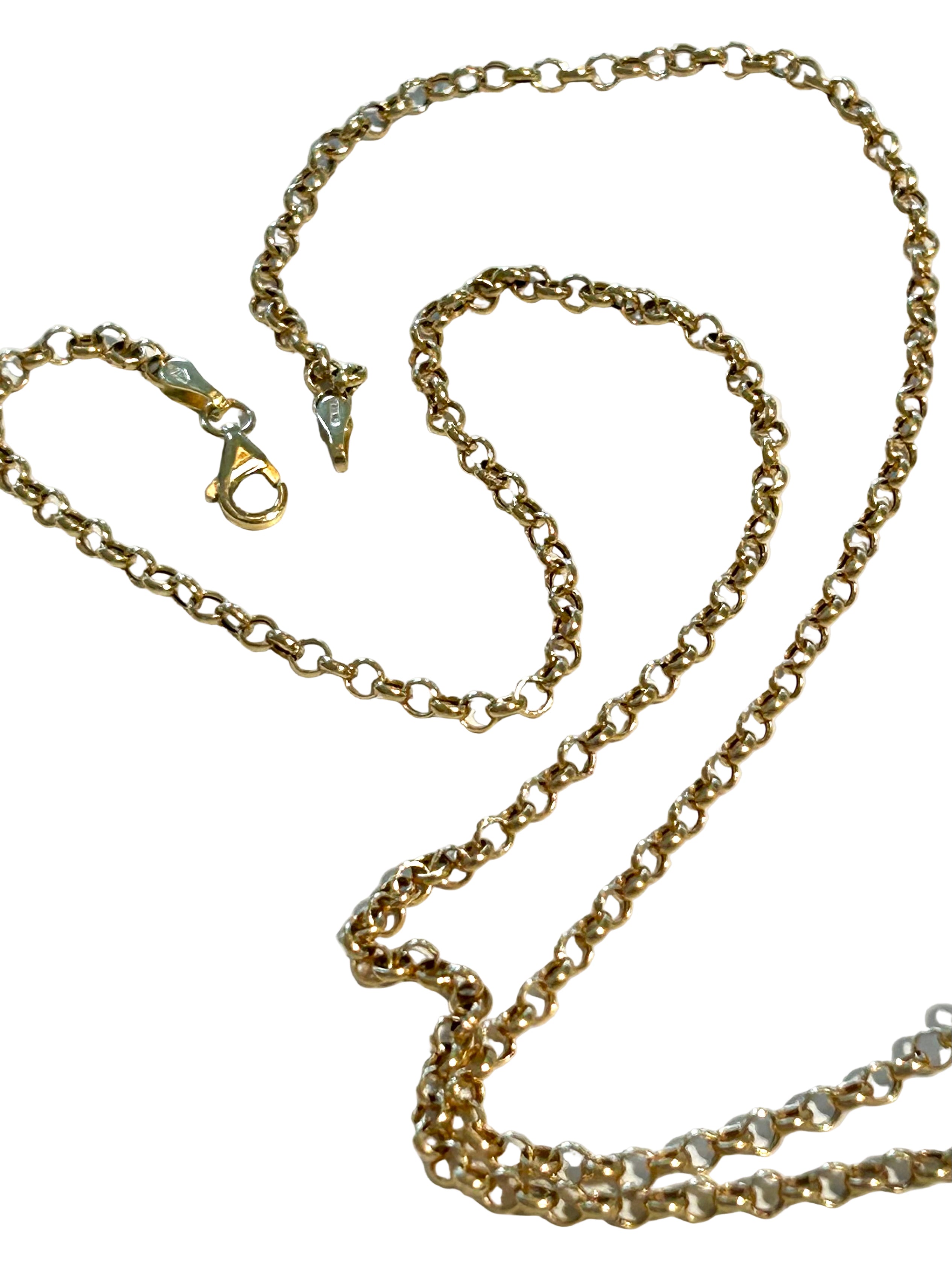 Gold Cellini Chain 20" 18K with Lobster Clasp