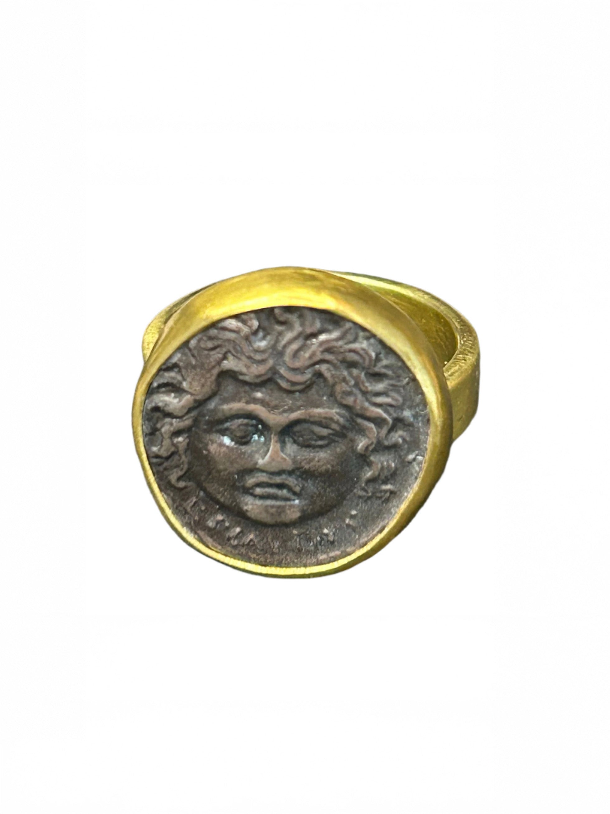 Medusa Cast Coin Ring